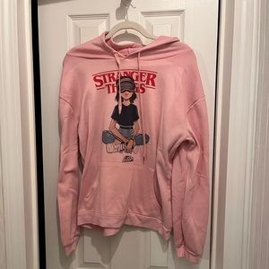 Stranger things pink hoodie
